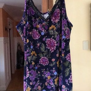Torrid Blue Floral Velvet cami